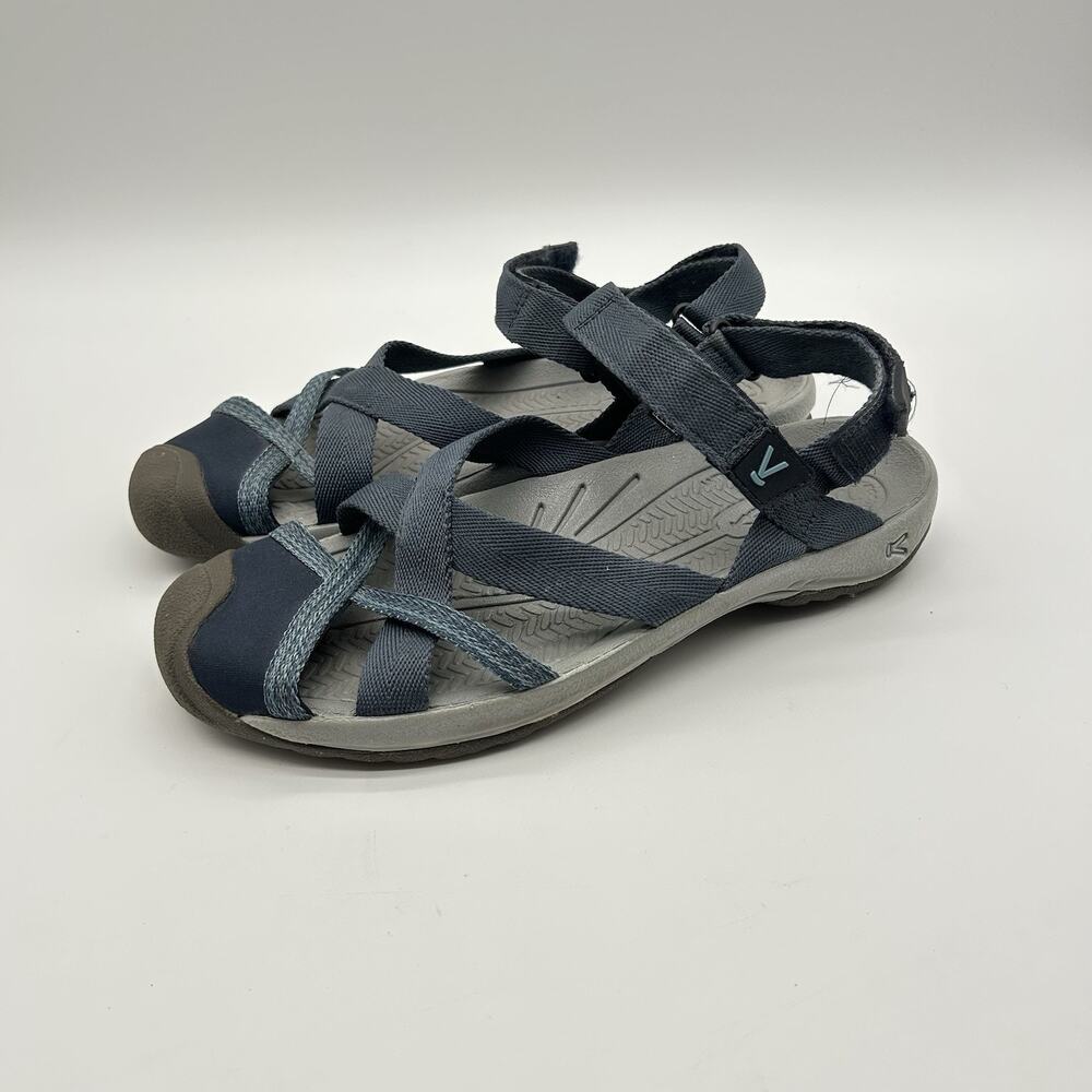 Keen Kira Women’s 8.5 Cap Toe Outdoors Hiking Ankle Strap Blue Comfort Sandals